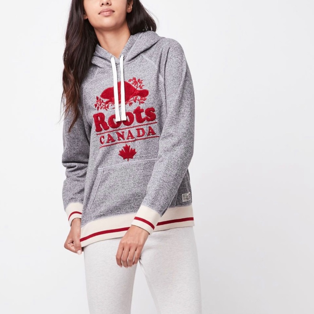 Roots Cabin Hoodie Classic Cooper Front Logo size small